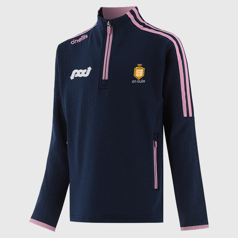 O'Neills Clare Gaa Hydra Half Zip Navy/Pink