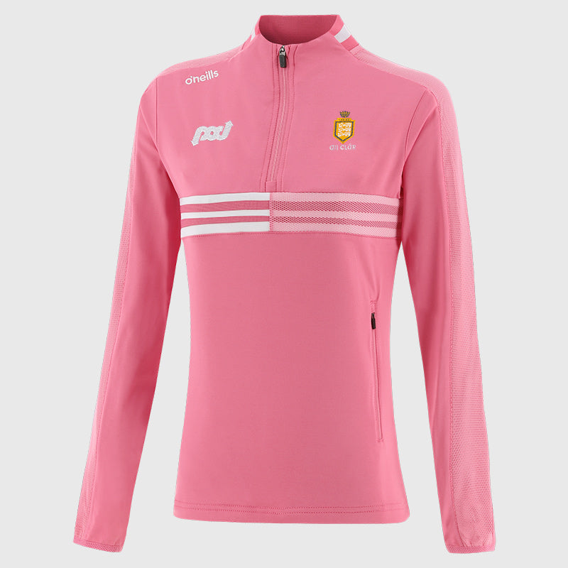 O'Neill's Clare GAA Nepal Ladies Half Zip Top Pink/White
