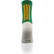 Load image into Gallery viewer, O&#39;Neills Coolmax Midi Socks Green/Amber White Sole
