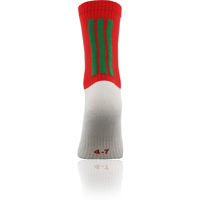 O'Neills Coolmax Midi Sock Red/Green White sole
