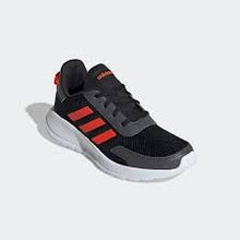 Load image into Gallery viewer, Adidas Tensaur Black/red Laced Kids
